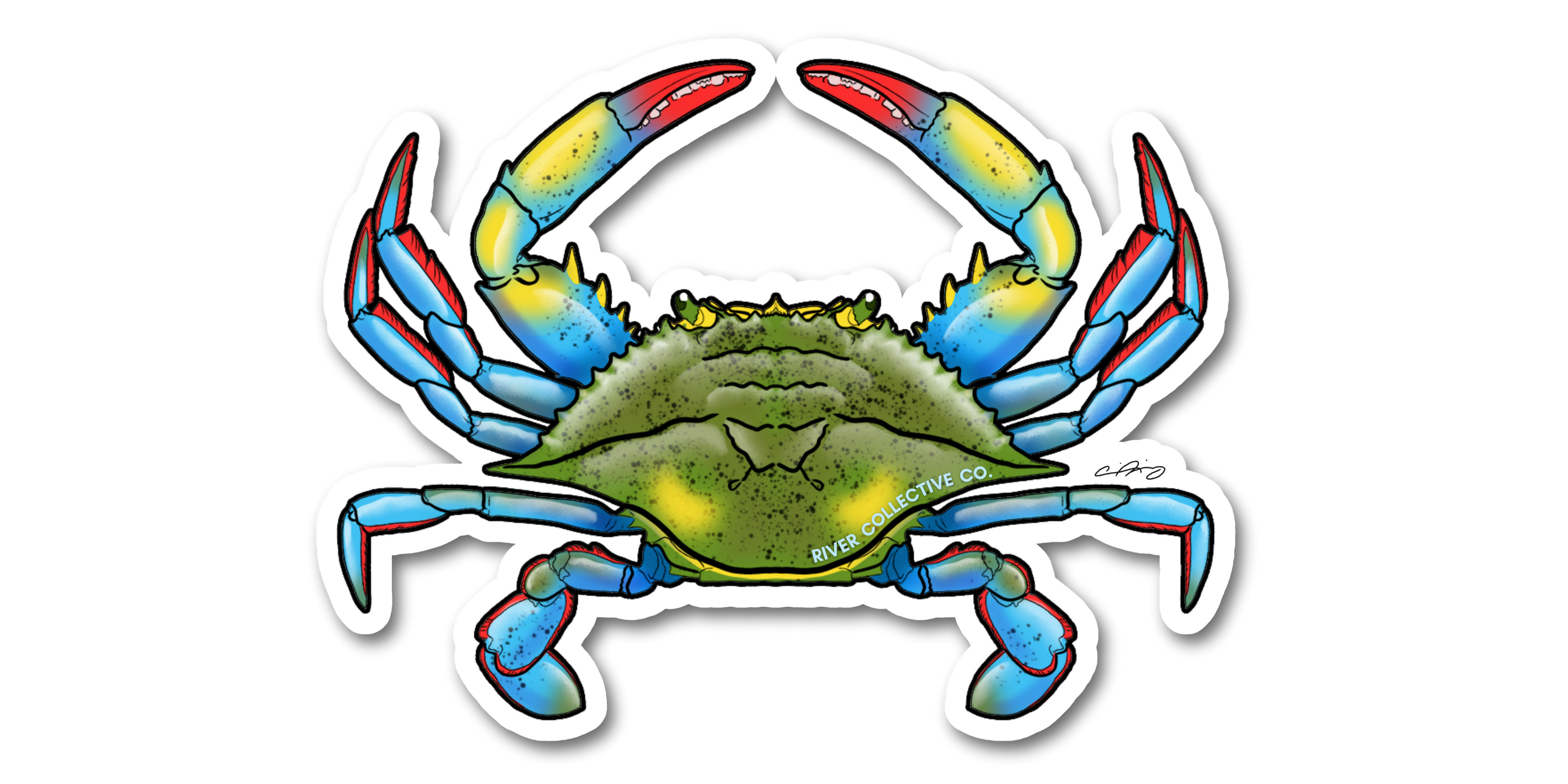 BLUE CRAB DECAL