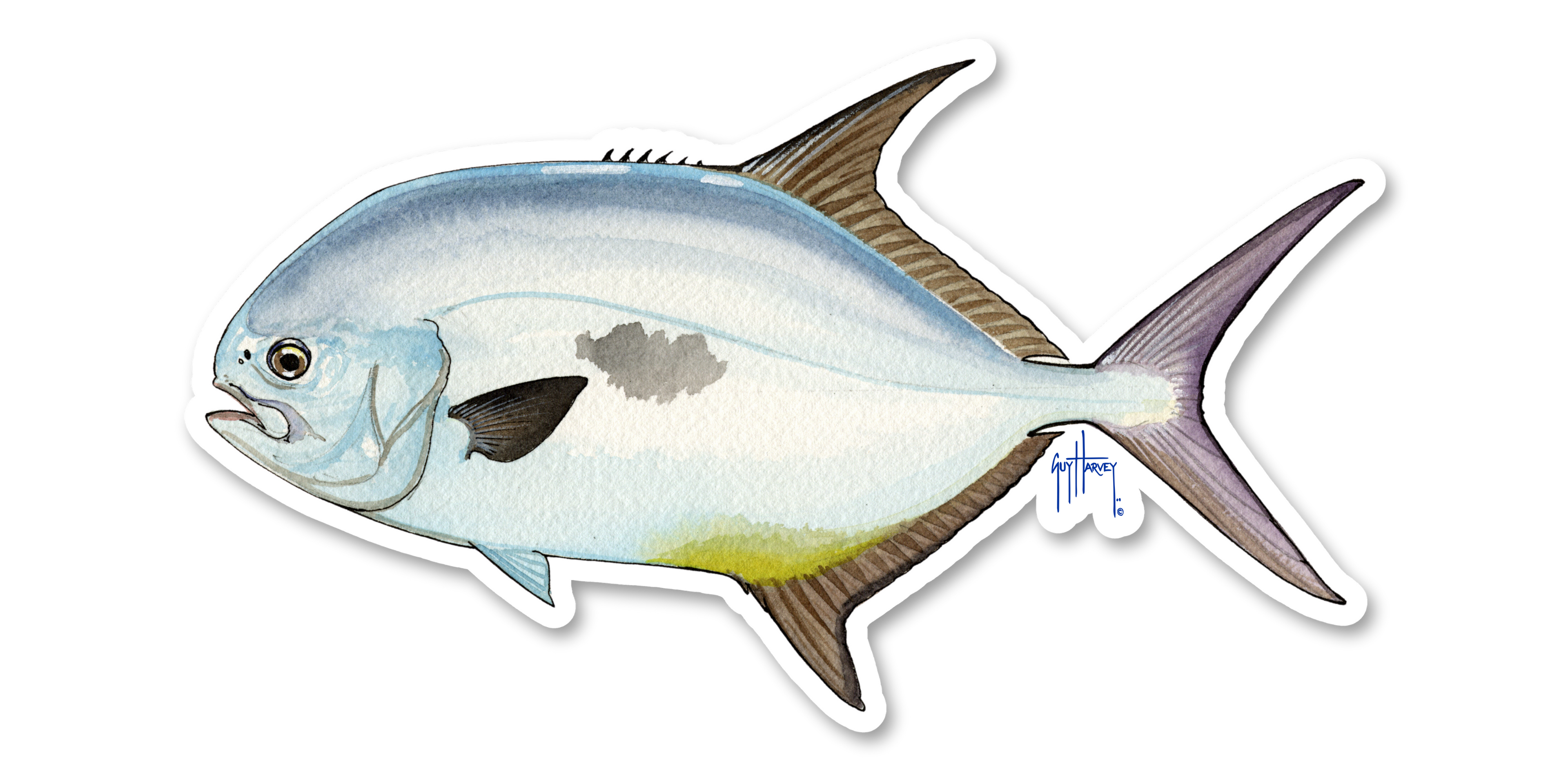 GUY HARVEY - PERMIT DECAL