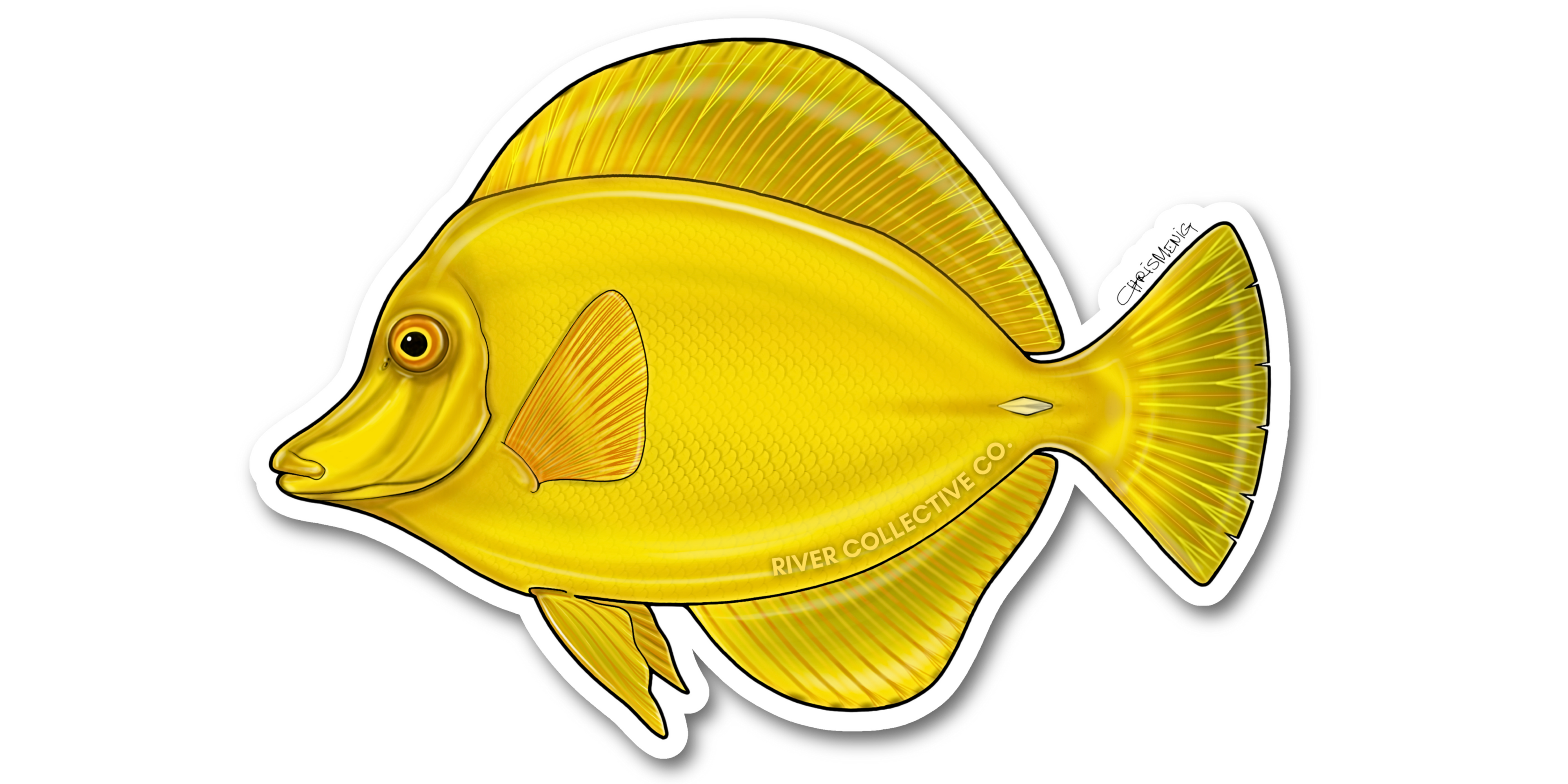 YELLOW TANG DECAL